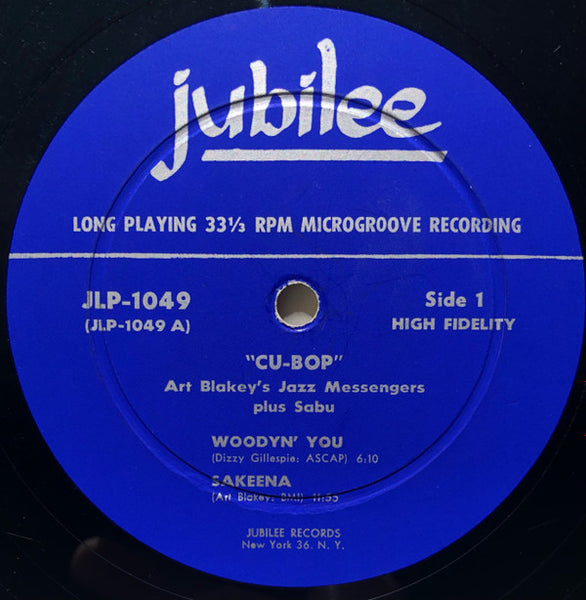 Art Blakey & The Jazz Messengers With Sabu Martinez : Cu-Bop (LP, Album, Mono, Blu)