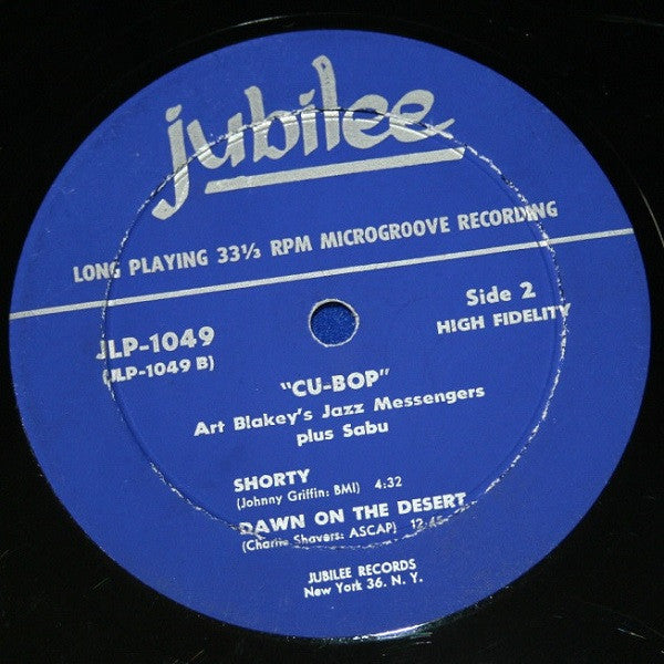 Art Blakey & The Jazz Messengers With Sabu Martinez : Cu-Bop (LP, Album, Mono, Blu)