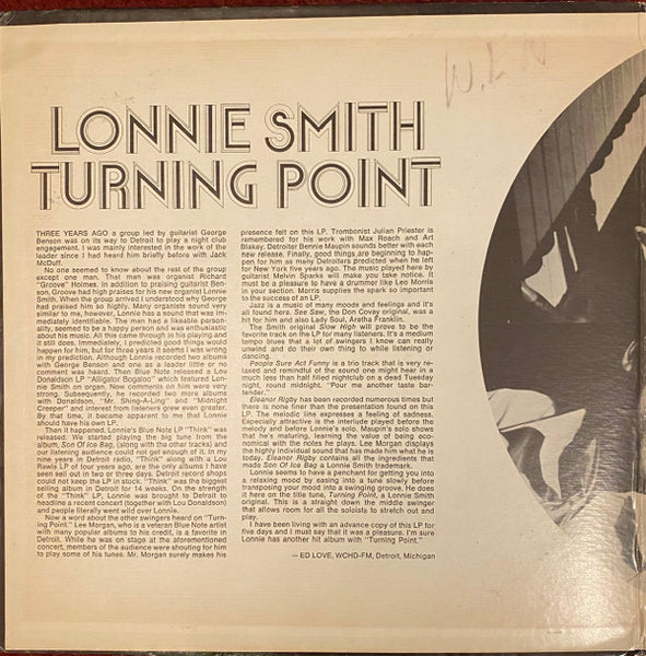Lonnie Smith : Turning Point (LP, Album, Gat)
