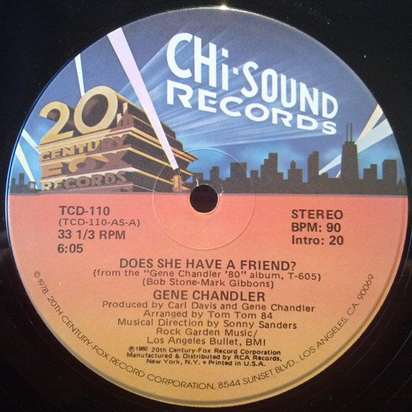 Gene Chandler : Does She Have A Friend? (12")