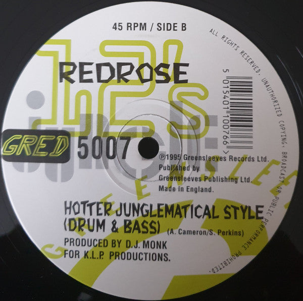 Anthony Red Rose : Jungle Tempo / Hotter Junglematical Style (Drum & Bass) (12")