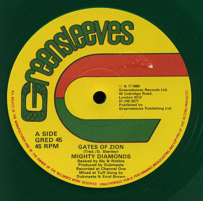 The Mighty Diamonds / Sly & Robbie :  Gates Of Zion / Zion In Dub (12", Gre)