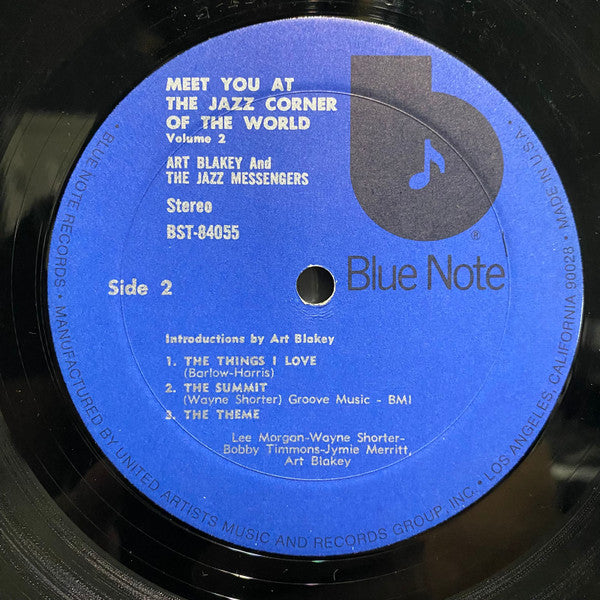 Art Blakey & The Jazz Messengers : Meet You At The Jazz Corner Of The World (Volume 2) (LP, Album, RE,  Bl)