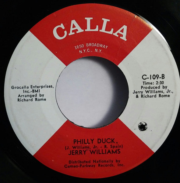Jerry Williams, Jr.* : Baby Bunny (Sugar Honey) (7", Single)