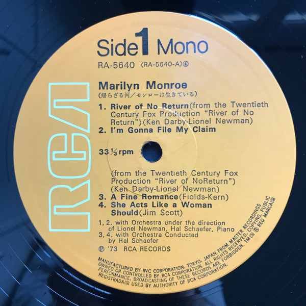 Marilyn Monroe : Sings (LP, Comp, Mono)