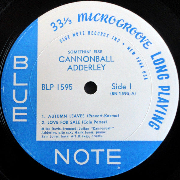 Cannonball Adderley : Somethin' Else (LP, Album, Mono, RP)