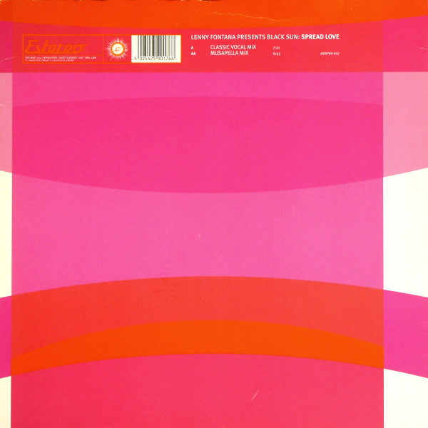 Lenny Fontana Presents Black Sun (5) : Spread Love (12")