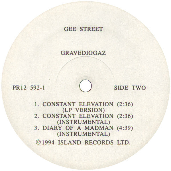 Gravediggaz : Diary Of A Madman (12", Promo)
