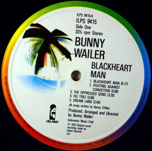 Bunny Wailer : Blackheart Man (LP, Album, RE, Gat)