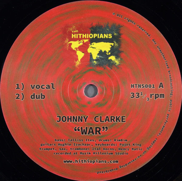 Johnny Clarke / Hughie Izachaar : War / War Round A Back (10")