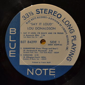 Lou Donaldson : Say It Loud! (LP, Album, Gat)