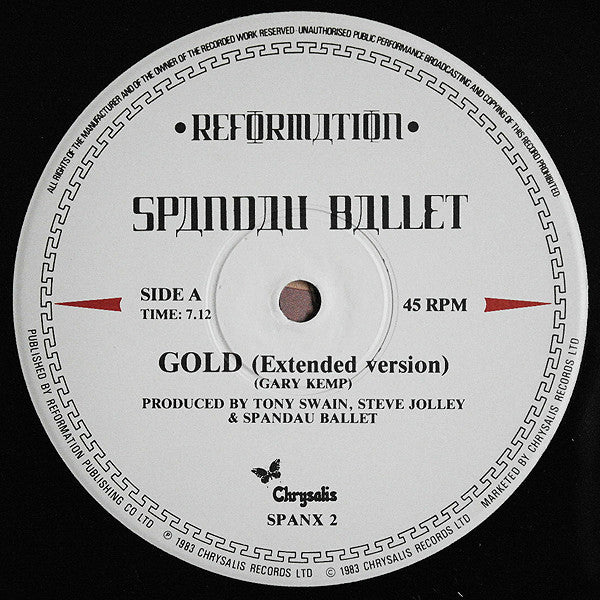 Spandau Ballet : Gold (12", Single, Ltd, Pos)