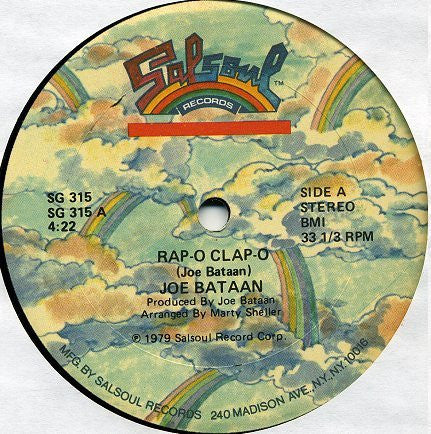 Joe Bataan : Rap-O Clap-O (12", Single, Gol)