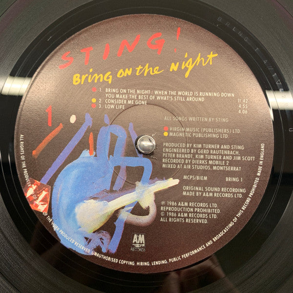 Sting : Bring On The Night (2xLP, Album)