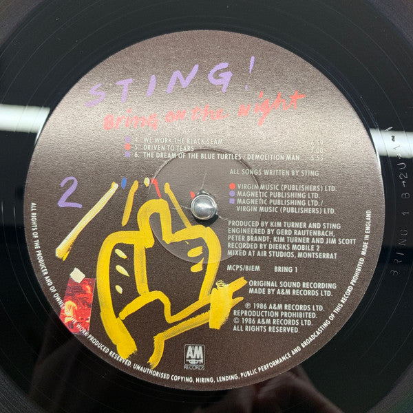 Sting : Bring On The Night (2xLP, Album)
