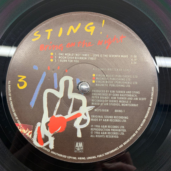 Sting : Bring On The Night (2xLP, Album)