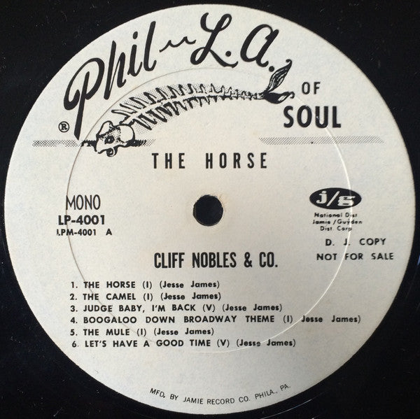Cliff Nobles & Co.* : The Horse (LP, Mono, Promo)