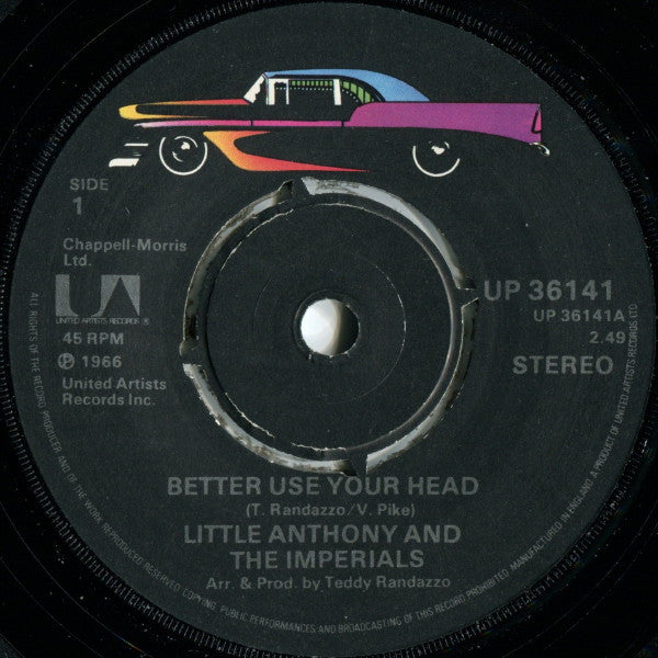 Little Anthony And The Imperials* : Better Use Your Head / Gonna Fix You Good (7", Single)