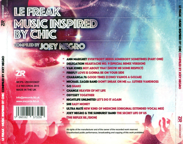 Joey Negro : Le Freak (Music Inspired By Chic) (CD, Comp)