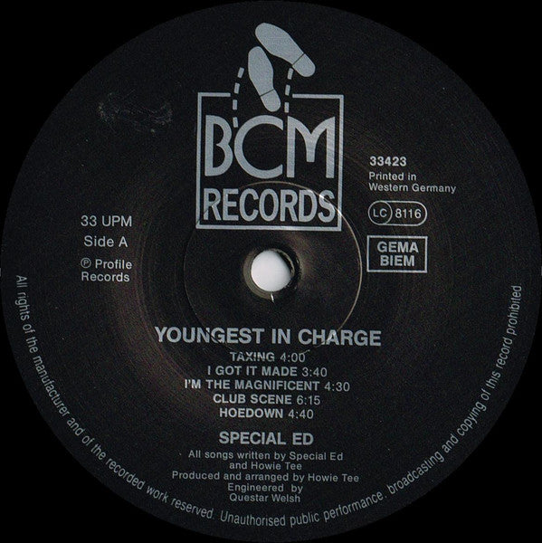 Special Ed : Youngest In Charge (LP, Album)