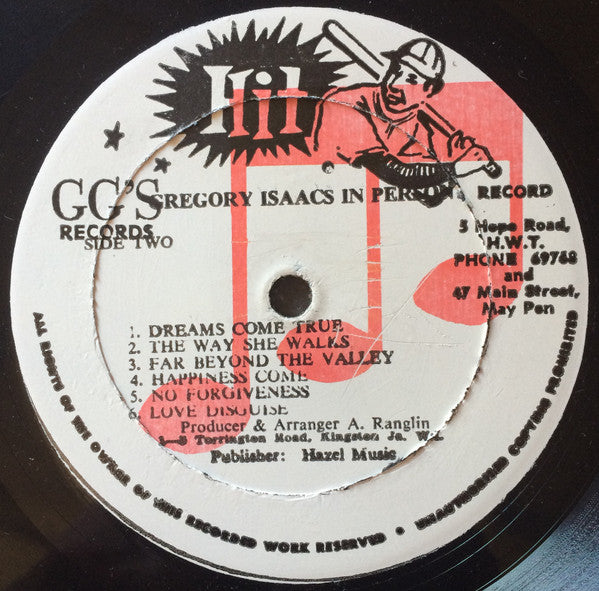 Gregory Isaacs : In Person (LP, Album, RE)