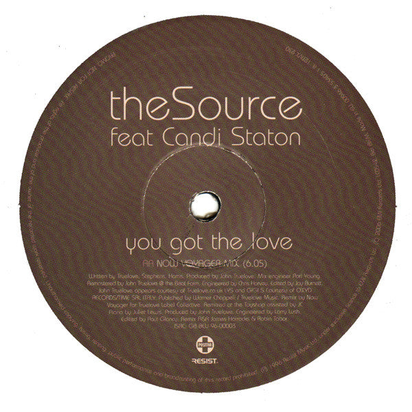 The Source Feat. Candi Staton : You Got The Love (12")
