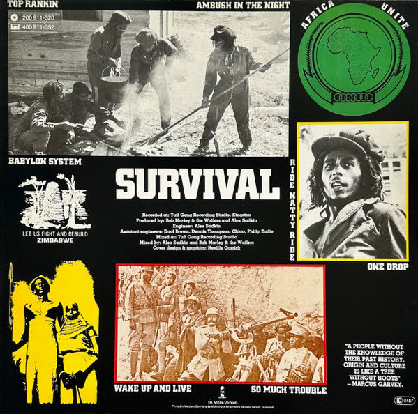 Bob Marley & The Wailers : Survival (LP, Album)
