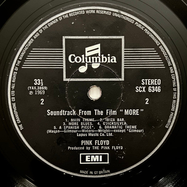 The Pink Floyd* : Soundtrack From The Film "More" (LP, Album, RE)