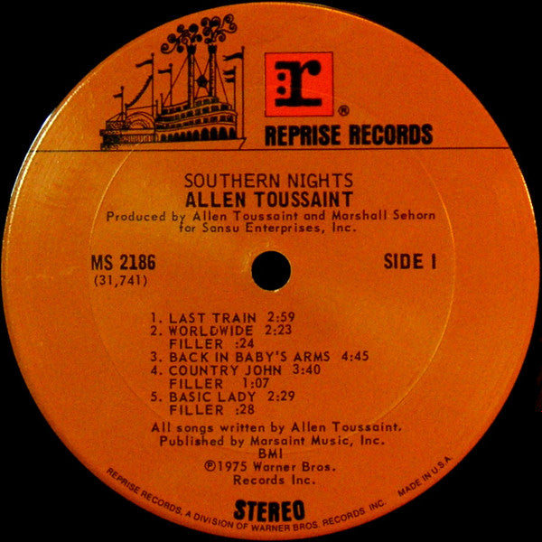 Allen Toussaint : Southern Nights (LP, Album, San)