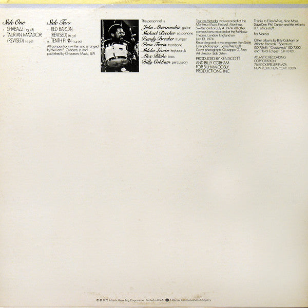 Billy Cobham : Shabazz (LP, Album, Pre)