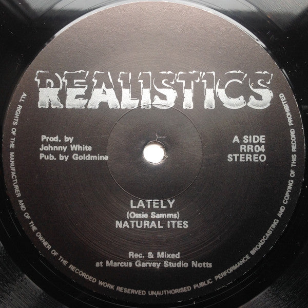 Natural Ites : Lately / Back To Loving (12")