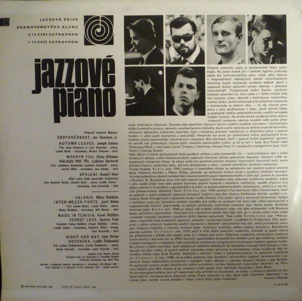 Various : Jazzové Piano (LP, Album, Mono, Club)