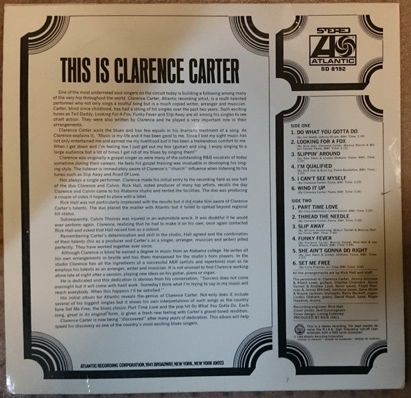 Clarence Carter : This Is Clarence Carter (LP, Album)