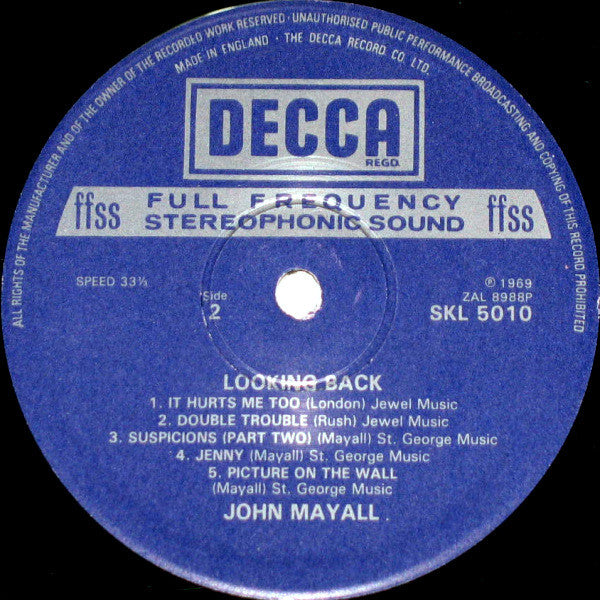John Mayall : Looking Back (LP, Album, Comp, RE)
