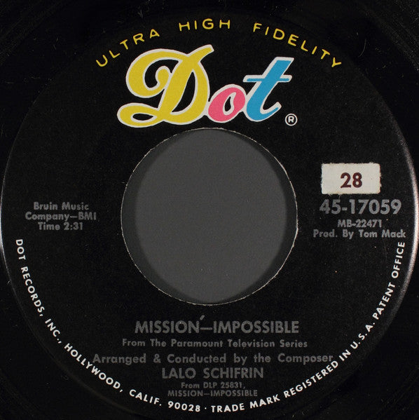 Lalo Schifrin : Mission—Impossible (7", Single)