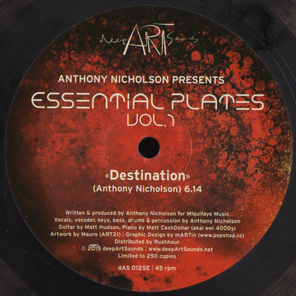 Anthony Nicholson : Essential Plates Vol.1 (10", Ltd, Smo)