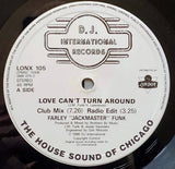 Farley "Jackmaster" Funk & Jesse Saunders : Love Can't Turn Around (12")