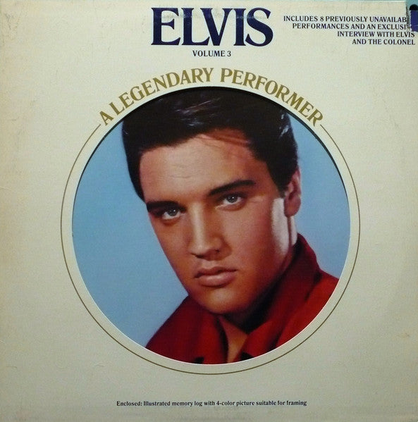 Elvis Presley : A Legendary Performer - Volume 3 (LP, Comp, Yel)