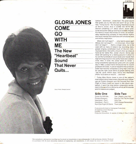 Gloria Jones : Come Go With Me (LP, Album)