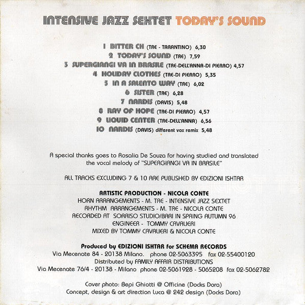 Intensive Jazz Sextet : Today's Sound (CD, Album)