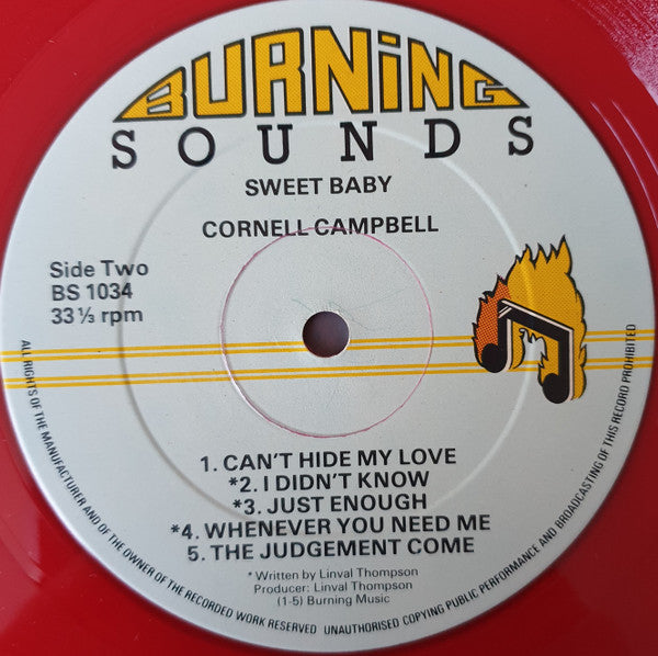 Cornell Campbell : Sweet Baby (LP, Red)