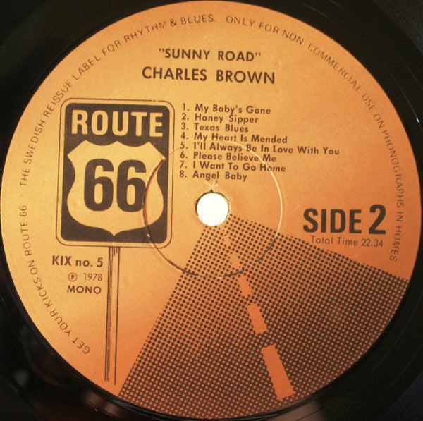 Charles Brown & Johnny Moore's Three Blazers : Sunny Road (LP, Album, Comp, Mono)