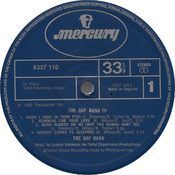 The Gap Band : Gap Band III (LP, Album)