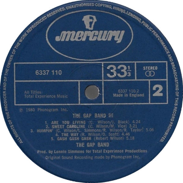 The Gap Band : Gap Band III (LP, Album)