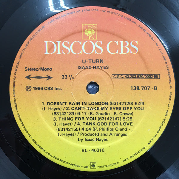 Isaac Hayes : U-Turn (LP, Album)