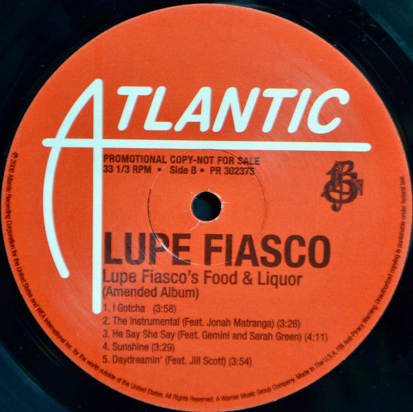 Lupe Fiasco : Lupe Fiasco's Food & Liquor (2xLP, Album, Promo)