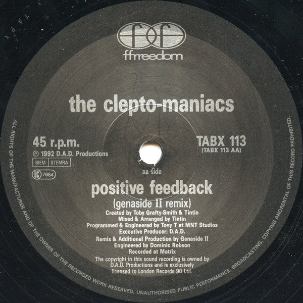 Cleptomaniacs* : Positive Feedback (12")