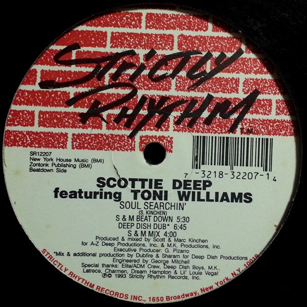 Scotti Deep Featuring Toni Williams : Soul Searchin' (12")