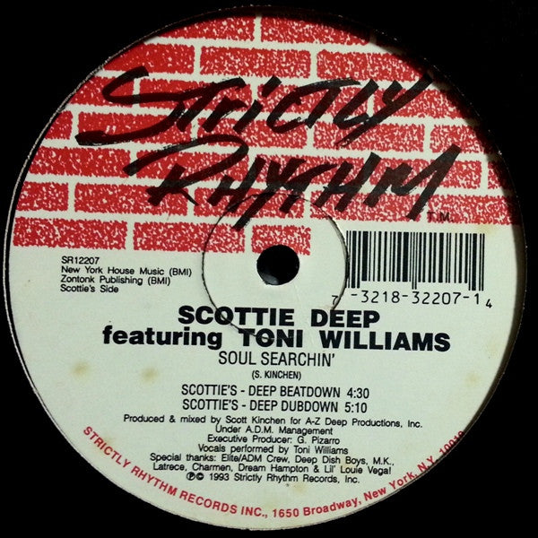 Scotti Deep Featuring Toni Williams : Soul Searchin' (12")