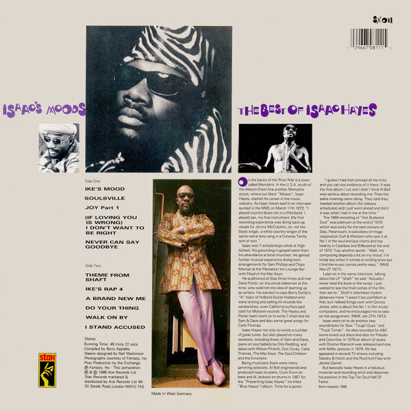 Isaac Hayes : Isaac's Moods (The Best Of Isaac Hayes) (LP, Comp)